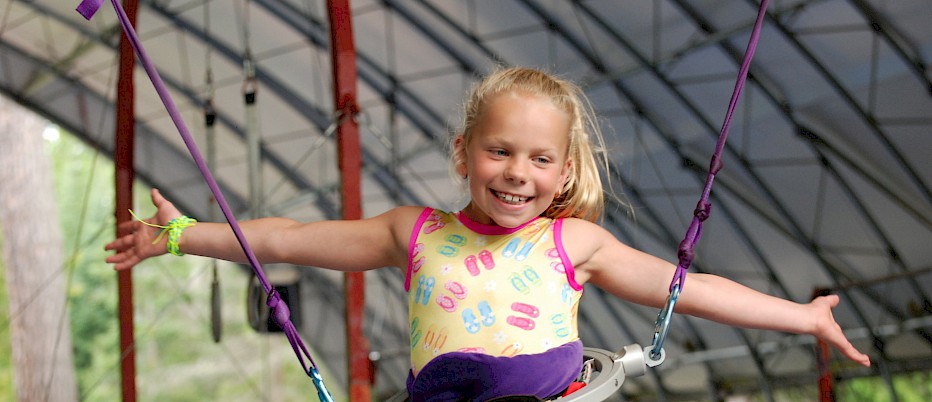 Whether it's Tubing across the open waters of Lake Temagami, swinging from the tree tops on our Tarzan Swing, being launched from a cannon(!) or reaching for the sky on our Super Bungee, there is an adventure waiting for every camper!