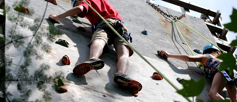 Every period in the day is an adventure with activities such as our 30 foot climbing walls, 100 foot Water Slides, Tarzan Swing, Gyro, Archery, Trampoline, Tubing, Sauna, plus many more!