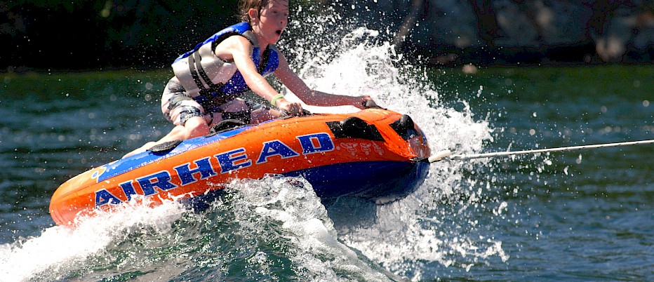 Whether it's Tubing across the open waters of Lake Temagami, swinging from the tree tops on our Tarzan Swing, being launched from a cannon(!) or reaching for the sky on our Super Bungee, there is an adventure waiting for every camper!