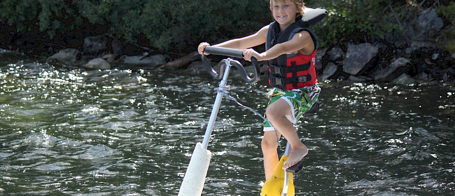 Summer campers will enjoy an extensive variety of Water Sports throughout the day. Water Trampoline, Canoeing, Kayaking, Sailing, Surf Bikes, Paddle Boards, Instructional Swim and Recreational Ski & Wakeboard are just a few of our super water activities.