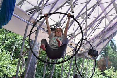 aerial hoops sports at Canadian Adventure Camp